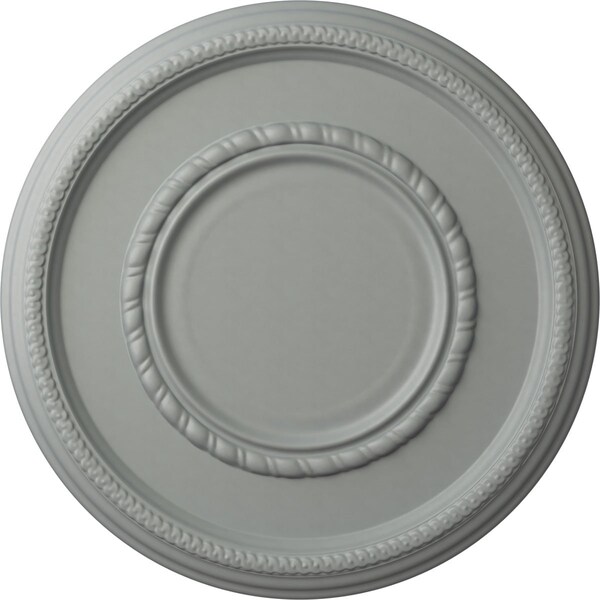 Ekena Millwork Federal Roped Large Ceiling Medallion (Canopies up to 7 3/4"), 17 3/8"OD x 1 1/8"P, Primed White CM17FE - main